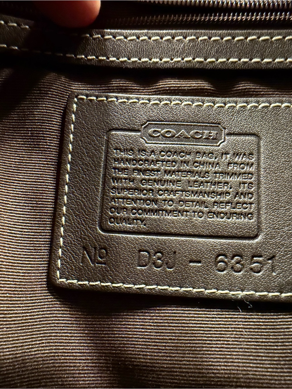 Coach Purple Jacquard and Chocolate Leather Shoulder Bag - Picture 11 of 12